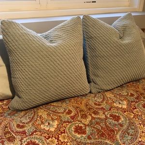 Pottery Barn 20x20 Pillow Covers - Blue